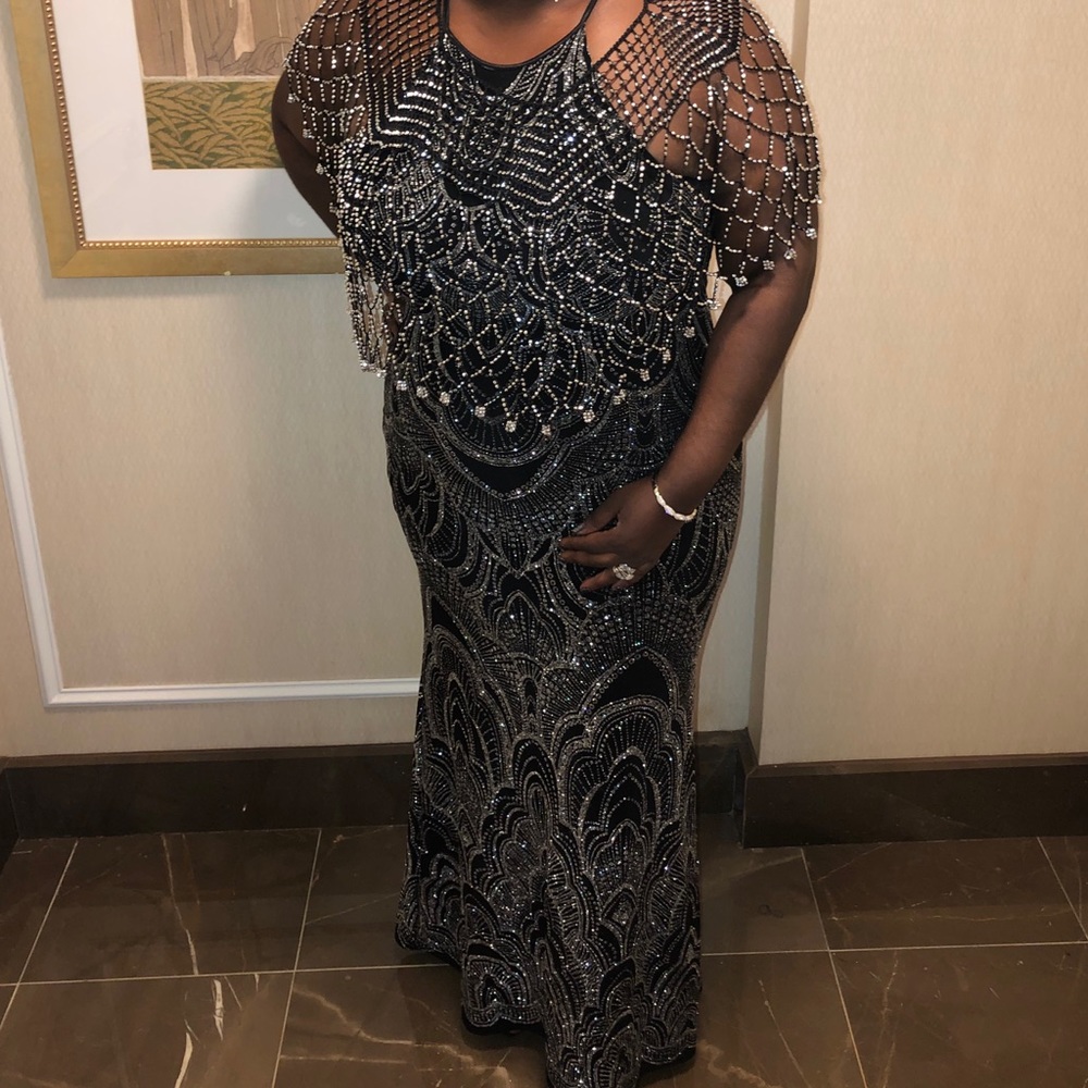 Black & Sliver evening dress
